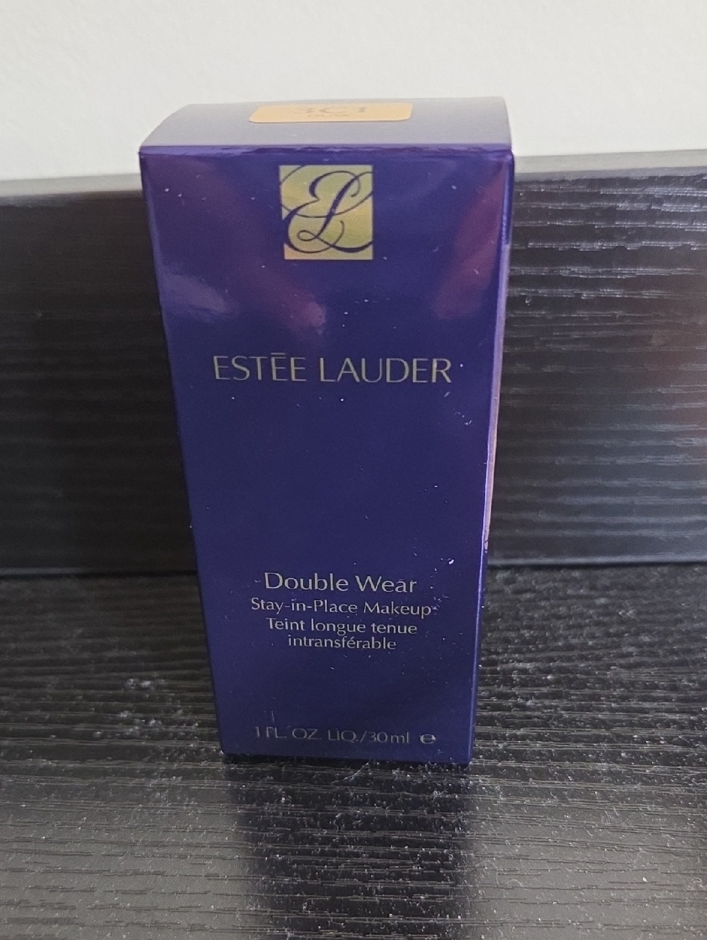 Estee Lauder Double Wear Makeup in Deep Purple with Gold Accents